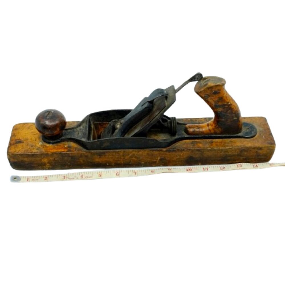  ANTIQUE Wood Planer Stanley Rule & Level Co. No. 27 Transitional Plane